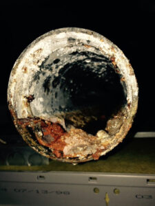 6 year old galvanized dry pipe main